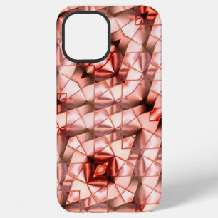 Coque iPhone 12 Pro Max Fleurs de perle géantes rosâtres, dessin virtuel