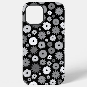 Coque iPhone 12 Pro Max Fleurs monochromes à motif répétitif