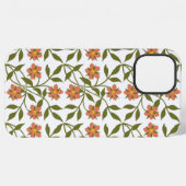 COQUE iPhone 12 PRO MAX FLEURS ORANGE (Verso Horizontal)