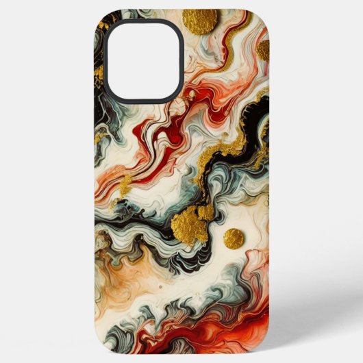 Coque iPhone 12 Pro Max Fleuves dorés (Verso)