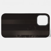 Coque iPhone 12 Pro Max Fond marron rayé steampunk (Verso Horizontal)
