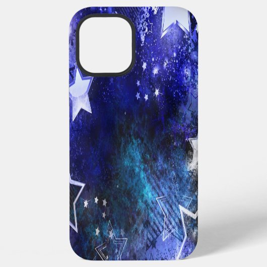 Coque iPhone 12 Pro Max Fond spatial avec étoiles (Verso)