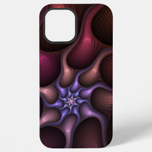 Coque iPhone 12 Pro Max Fractale coloré abstrait brillant magique rayé