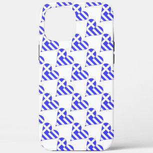 Coque iPhone 12 Pro Max Funky Carreaux Cœur Grec