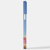 Coque iPhone 12 Pro Max Giraffe en casquette rose étincelant (Côté droit)