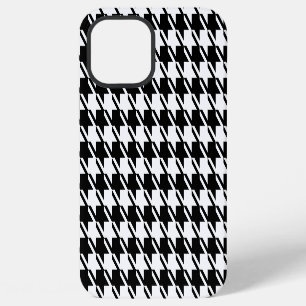 Coque iPhone 12 Pro Max Houndstooth BW Rpt Motif