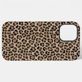 Coque iPhone 12 Pro Max Impression de léopard tendance à effet de fourrure (Verso Horizontal)