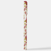 Coque iPhone 12 Pro Max Jacobean Floral Pattern Rouge Rose Gold Crème (Côté droit)