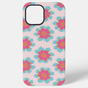 Coque iPhone 12 Pro Max Joli imprimé de fleurs bleues et roses