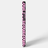 Coque iPhone 12 Pro Max Jolies fleurs noires blanches (Côté gauche)