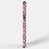 Coque iPhone 12 Pro Max Jolies fleurs noires blanches (Côté droit)
