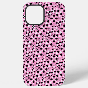 Coque iPhone 12 Pro Max Jolies fleurs noires blanches