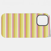 Coque iPhone 12 Pro Max Jolies rayures blanches jaunes (Verso Horizontal)