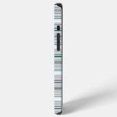 Coque iPhone 12 Pro Max Jolies rayures grises aqua (Côté gauche)