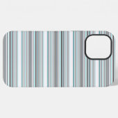 Coque iPhone 12 Pro Max Jolies rayures grises aqua (Verso Horizontal)