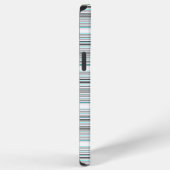 Coque iPhone 12 Pro Max Jolies rayures grises aqua (Côté droit)
