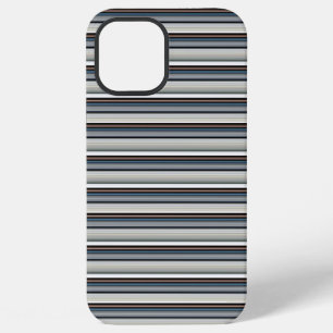 Coque iPhone 12 Pro Max Jolies rayures grises et blanches