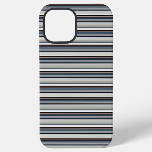 Coque iPhone 12 Pro Max Jolies rayures grises et blanches (Verso)