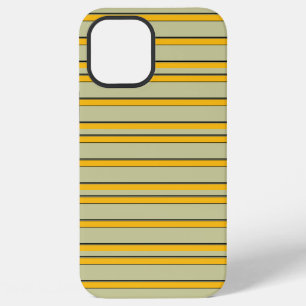 Coque iPhone 12 Pro Max Jolies rayures jaunes modernes