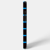 Coque iPhone 12 Pro Max Jolies rayures noir ciel bleu (Côté gauche)