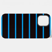 Coque iPhone 12 Pro Max Jolies rayures noir ciel bleu (Verso Horizontal)