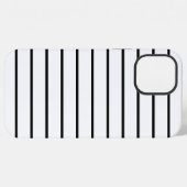 Coque iPhone 12 Pro Max Jolies rayures noires et blanches (Verso Horizontal)