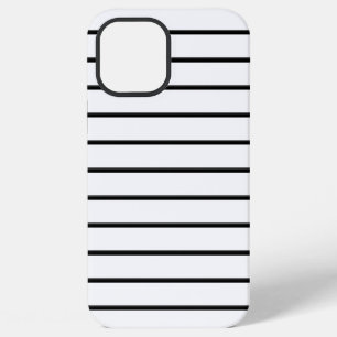 Coque iPhone 12 Pro Max Jolies rayures noires et blanches