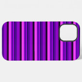 Coque iPhone 12 Pro Max Jolies rayures noires violettes chaudes (Verso Horizontal)