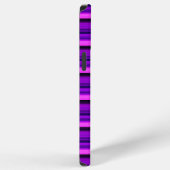 Coque iPhone 12 Pro Max Jolies rayures noires violettes chaudes (Côté droit)