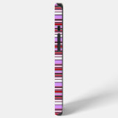Coque iPhone 12 Pro Max Jolies rayures rouge violet (Côté gauche)