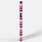 Coque iPhone 12 Pro Max Jolies rayures rouge violet (Côté droit)