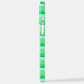 Coque iPhone 12 Pro Max Jolies rayures vert aqua (Côté gauche)