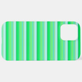 Coque iPhone 12 Pro Max Jolies rayures vert aqua (Retour horizontal)