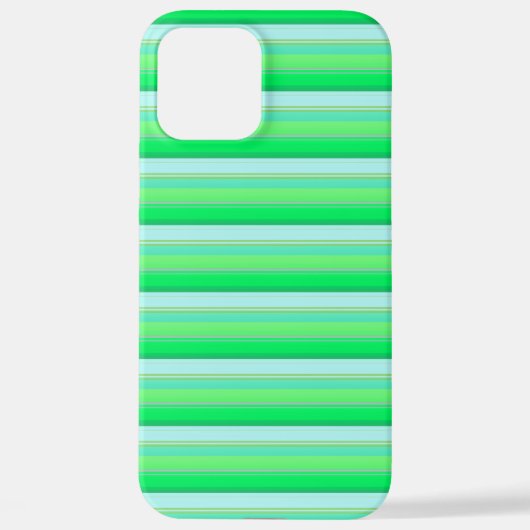 Coque iPhone 12 Pro Max Jolies rayures vert aqua (Verso)