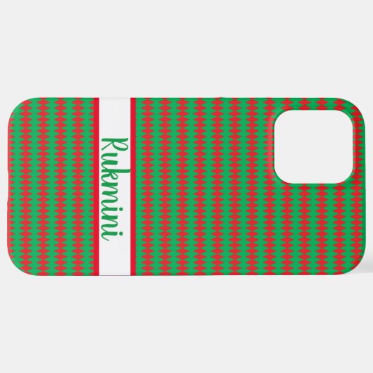 Coque iPhone 12 Pro Max Joyeux Noël rouge et coque vert (Retour horizontal)