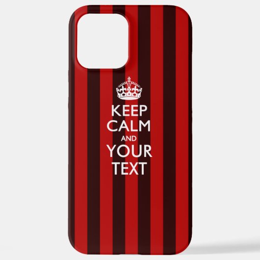 Coque iPhone 12 Pro Max KEEP CALM personnalisé et votre texte (Verso)