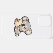 Coque iPhone 12 Pro Max Koala Mignon Endormi avec Oreiller (Retour horizontal)