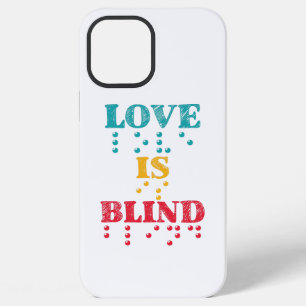Coque iPhone 12 Pro Max L'amour est le braille aveugle