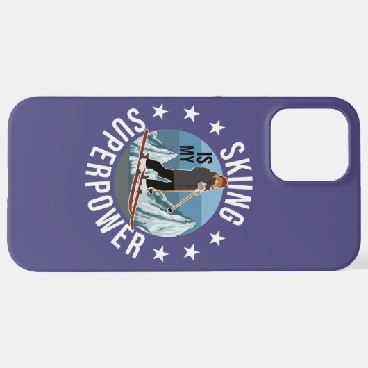 Coque iPhone 12 Pro Max Le Ski Est Ma Superpuissance (Retour horizontal)