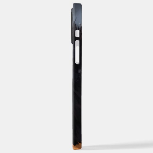 Coque iPhone 12 Pro Max Loup noir (Côté gauche)