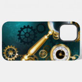Coque iPhone 12 Pro Max Loupe de style Steampunk (Verso Horizontal)