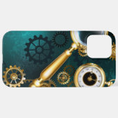 Coque iPhone 12 Pro Max Loupe en style Steampunk (Retour horizontal)