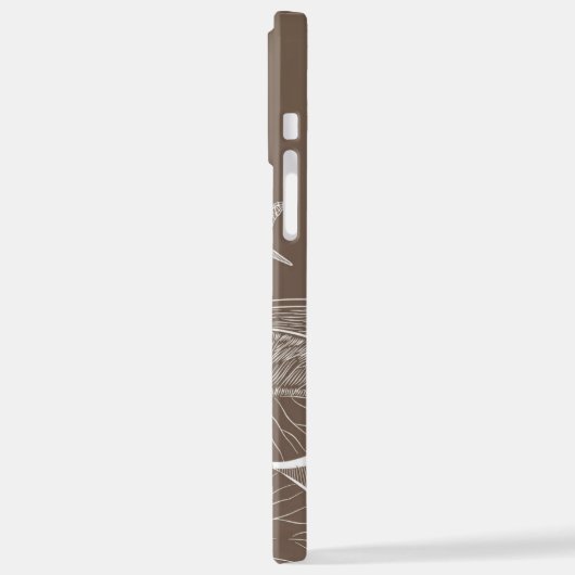 Coque iPhone 12 Pro Max Lys d'eau marron (Côté gauche)