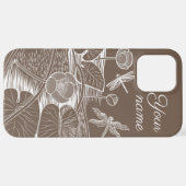 Coque iPhone 12 Pro Max Lys d'eau marron (Retour horizontal)