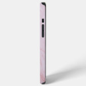 Coque iPhone 12 Pro Max Marbre de texture rose abstrait (Côté gauche)
