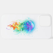 Coque iPhone 12 Pro Max Méduse arc-en-ciel (Retour horizontal)