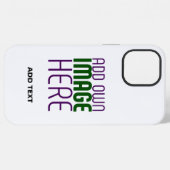 COQUE iPhone 12 PRO MAX MODELE DE TEXTE D'IMAGE BLANC SIMPLE ÉDITABLE MODE (Verso Horizontal)