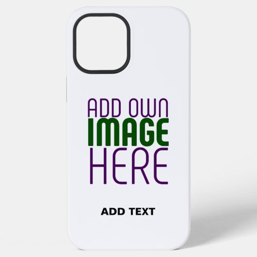COQUE iPhone 12 PRO MAX MODELE DE TEXTE D'IMAGE BLANC SIMPLE ÉDITABLE MODE (Verso)