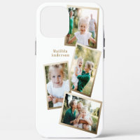 Moderne élégant or multi photo famille électroniqu