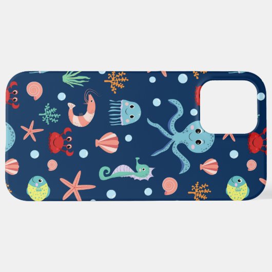 Coque iPhone 12 Pro Max Monde marin (Retour horizontal)